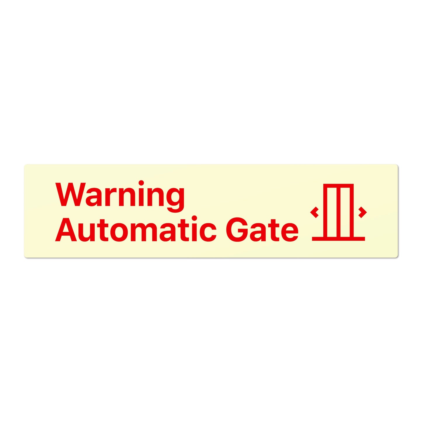 Warning Automatic Gate